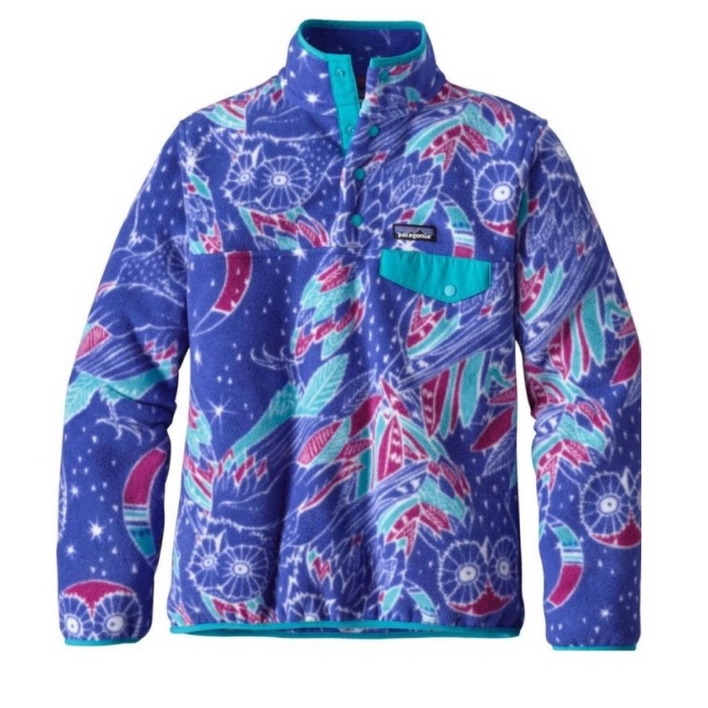Patagonia Synchilla Snap-T Fleece Pullover Harvest Moon Owl Print | MEDIUM
